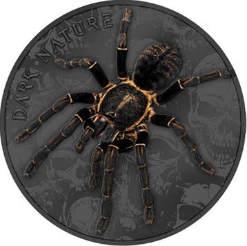 Palaos. 20 Dollars 2023 3oz $20 Palau Thai Black Tarantula