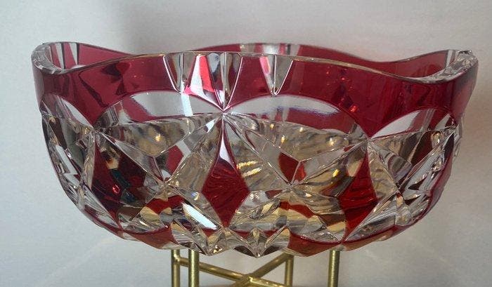 Val Saint Lambert - Fruitschaal - Kristal - Grande coupe, Antiquités & Art, Antiquités | Verre & Cristal