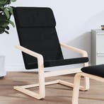 vidaXL Relaxstoel stof zwart, Verzenden