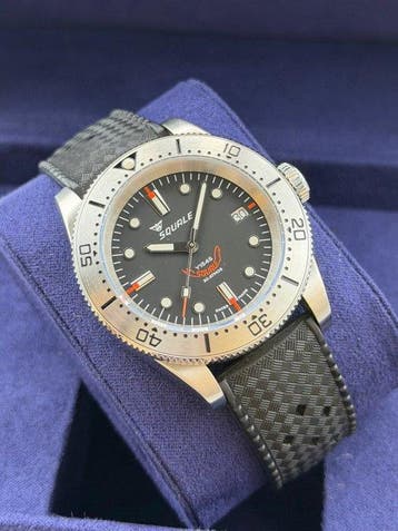 Squale - 1545 Steel Black Rubber - Sans prix de réserve -, Nieuw