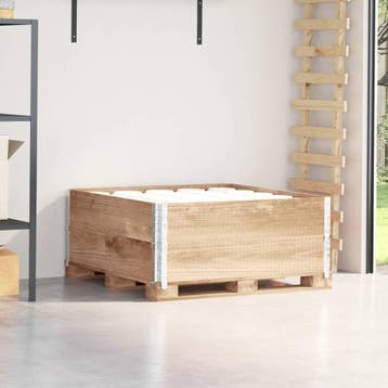 vidaXL Palletopzetranden 2 st 100x100 cm massief grenenhout, Verzenden