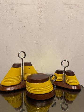 Artek - Zout- en pepervaatjes (3) - Teak