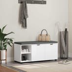 vidaXL Hallenbank Wit 100 x 38 x 46 cm Geengineerd Hout en, Verzenden