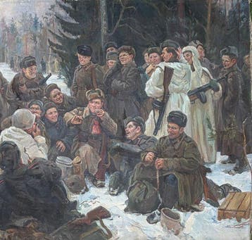 Socialist Russian School (XX) - A Rest After Battle, after, Antiquités & Art