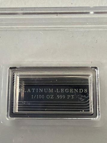 Wereld. Platin Bar Eagle , 1/100 oz (.999) Platin (Zonder