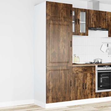 vidaXL Keukenkast Porto bewerkt hout gerookt eikenkleurig, Verzenden