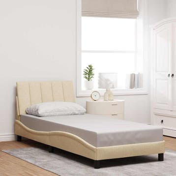 vidaXL Bedframe zonder matras Hanko 90x200 cm stof, Verzenden