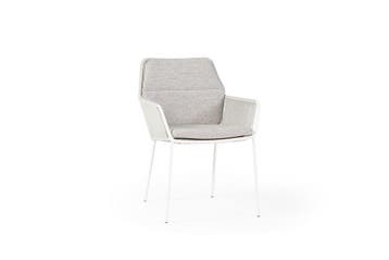Suns Punta eetstoel wit - fishbone weaving camel sand |