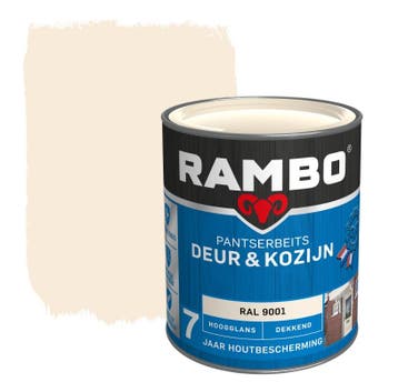 Rambo Pantserbeits Deur & Kozijn Dekkend RAL 9001 | Crèmewit, Verzenden, Nieuw