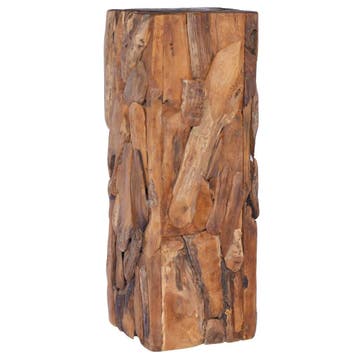 vidaXL Bijzettafel 30x30x80 cm massief teakhout, Maison & Meubles, Tables | Tables d'appoint, Verzenden