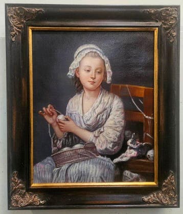 Scuola europea (XX), da Jean-Baptiste Greuze - La, Antiek en Kunst, Kunst | Schilderijen | Klassiek