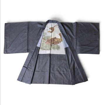 Japanse kimono- en haori-set met voering in adelaar- en