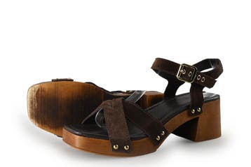Manfield Sleehakken in maat 39 Bruin, Kleding | Dames, Bruin, Verzenden, Zo goed als nieuw, Schoenen met hoge hakken