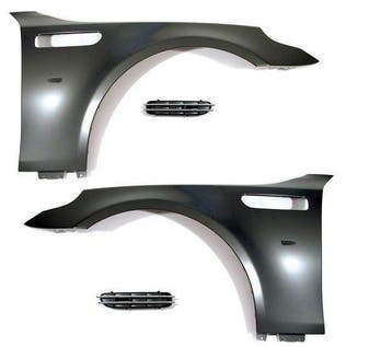 EVO Look Zijschermen BMW 5 Serie E60 E61 B195, Auto-onderdelen, Nieuw, Voor, BMW, Spatbord