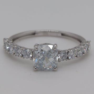 Zonder minimumprijs - Ring - 14 karaat Witgoud - 2.28ct. tw.