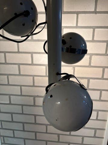 Hangende plafondlamp - Eye Ball - Metaal - Space Age 1970