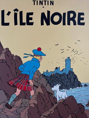 Hergé - 1 Lithografische poster Lescale Éditions - Tintin -, Livres, BD