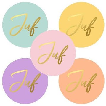 5x Sticker Juf (Stickers), Verzenden, Nieuw, Meerdere stickers