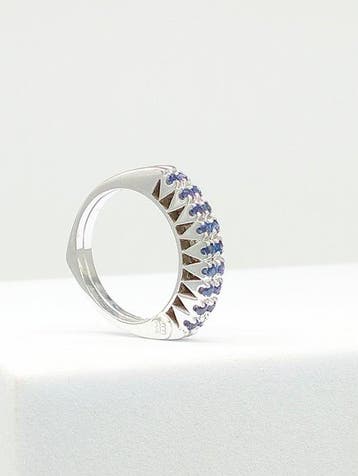 Ponte Vecchio - Bague - 18 carats Or blanc Saphir, Nieuw