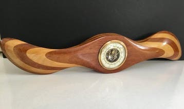 Scholz Barometer - Verre, Laiton, bois de palissandre -, Antiek en Kunst