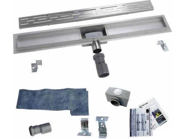 Veiling - Rvs Douchegoot - met Flens 60 cm, Doe-het-zelf en Bouw, Sanitair