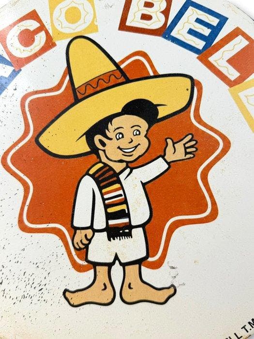 Taco Bell - Emaille plaat - Emaille, Antiek en Kunst, Antiek | Wandborden en Tegels