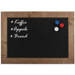 Krijtbord Magnetisch Hout Bruin 70x90 cm, Verzenden, Nieuw