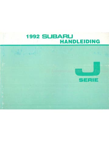 1992 SUBARU JUSTY INSTRUCTIEBOEKJE NEDERLANDS