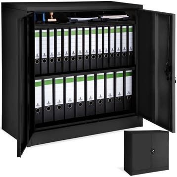 Archiefkast met 3 planken 90x40x90 cm - zwart, Verzenden, Nieuw