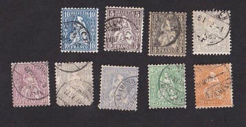 Suisse - Helvetia assise, Postzegels en Munten, Gestempeld