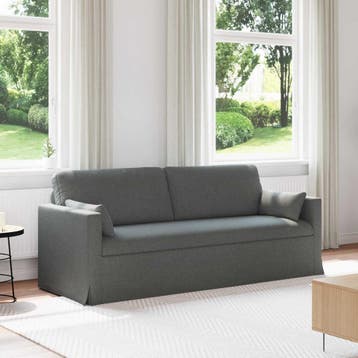 vidaXL bank / zetel Donkergrijs 198 x 78 x 80 cm Stof, Verzenden