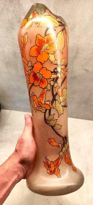 LEGRAS (1839-1916) - Vaas - Indrukwekkende grote vaas «, Antiek en Kunst, Antiek | Glaswerk en Kristal