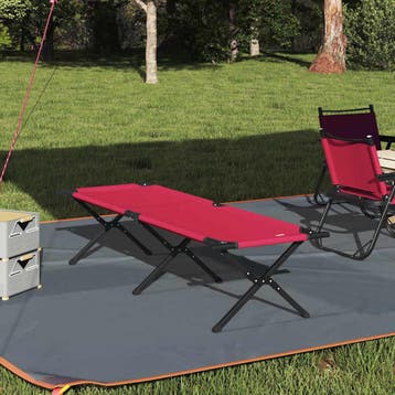 vidaXL Opvouwbaar Campingbed Rood 193 x 69 x 45 cm Oxford, Verzenden