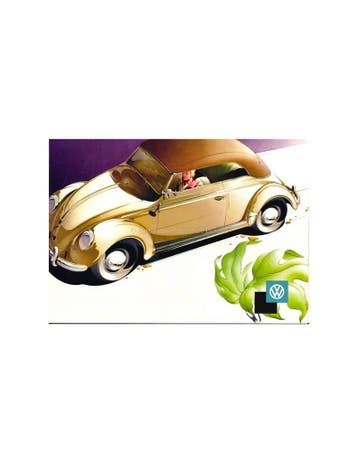 1957 VOLKSWAGEN KEVER CABRIOLET BROCHURE DUITS, Nieuw