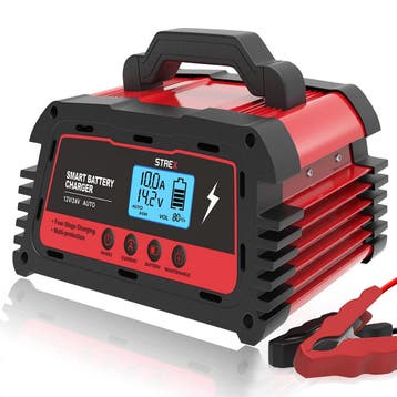 Strex Industriele Acculader -12/24V 5/10/25A- Reparatiemodus, Verzenden