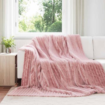 vidaXL plaid Roze 240 x 220 cm 1.37 kg Fleece, Verzenden, Nieuw