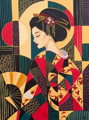 Adri Q 120 x 90 cm - El Abanico de la Geisha