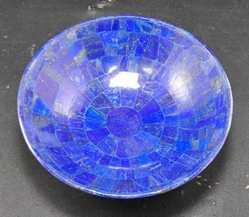 Pierre naturelle de lapis-lazuli Bol de méditation - Hauteur