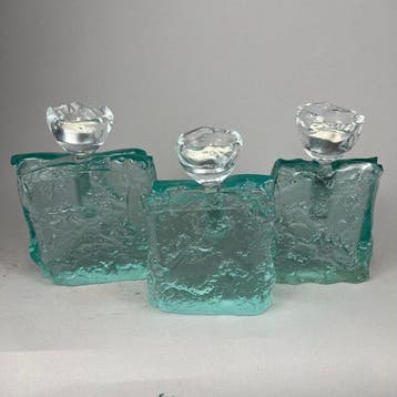 Andrzej Rafalski - Kandelaar (3) - Glas - 3 glazen, Antiek en Kunst, Antiek | Glaswerk en Kristal