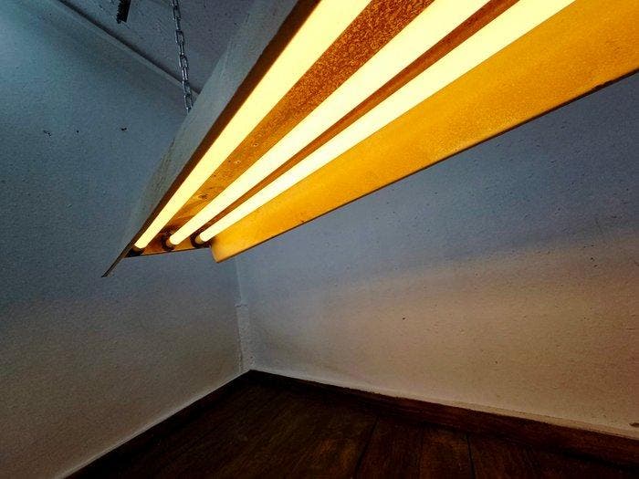 Famor - Plafondlamp - Staal, Antiquités & Art, Antiquités | Assiettes décoratives & Carrelages