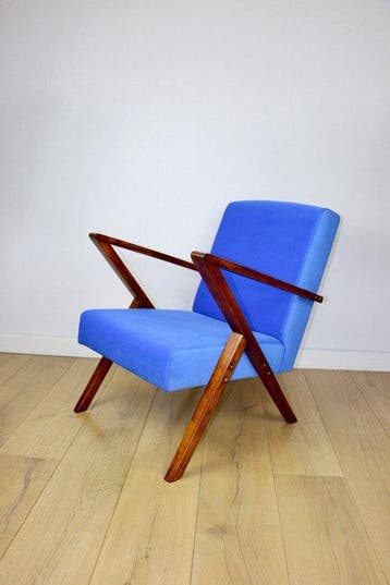 Lounge stoel - fauteuil - Beuken - Fauteuil Vintage, Antiek en Kunst