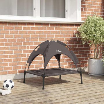 vidaXL Hondenbed 63 x 49,5 x 60 cm Staal Bruin, Verzenden, Nieuw