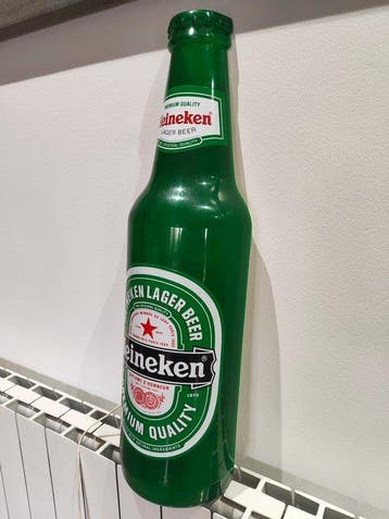 Heineken lichtgevende fles Vintage - Lichtbord - Plastic