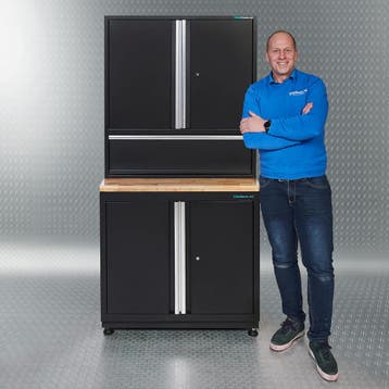 Datona PREMIUM werkbank met eiken werkblad 92 cm breed -, Doe-het-zelf en Bouw, Ophalen of Verzenden, Nieuw