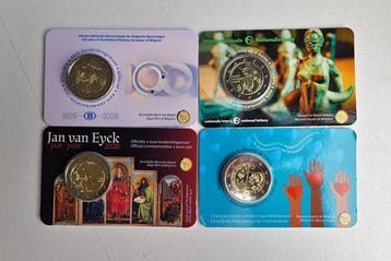 België. 2 Euro 2020/2026 (4 coincards) (Zonder minimumprijs)