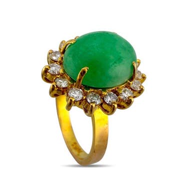 Bague - 18 carats Or jaune, Bague ovale exclusive en or, Nieuw