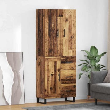 vidaXL Highboard 2 st Oud Hout 69,5 x 34 x 180 cm, Huis en Inrichting, Kasten | Dressoirs, Verzenden, Nieuw