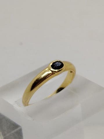 Ring - 18 karaat Geel goud Granaat, Nieuw