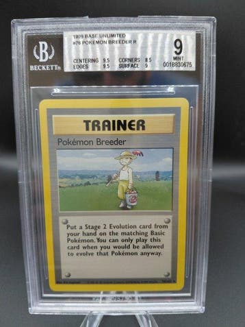 Pokémon - 1 Graded card - Pokémon Breeder 76 - Beckett 9 -