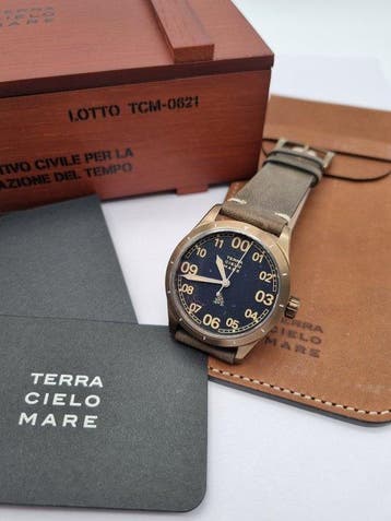 Terra Cielo Mare - Sparviero Bronze 38 Mm Automatic Full Set, Nieuw